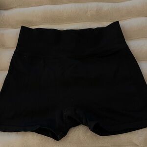 Victoria's Secret Black Athletic Shorts High-Waisted Compression